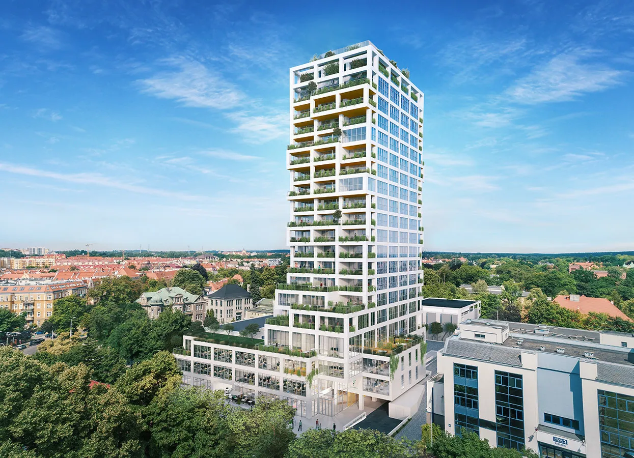 Prime Construction przebuduje i rozbuduje konstrukcję istniejącego budynku wieży telewizyjnej na potrzeby budynku wielorodzinnego "SKY Garden".